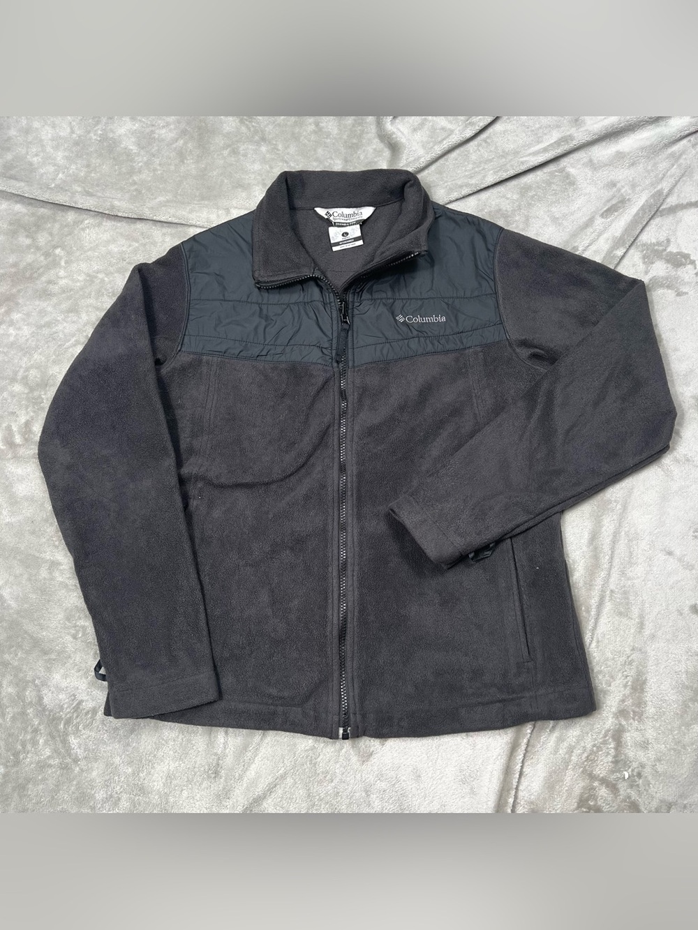 Columbia Interchange Fleece Jacket Womens L Black Full Zip Outdoors Hiking